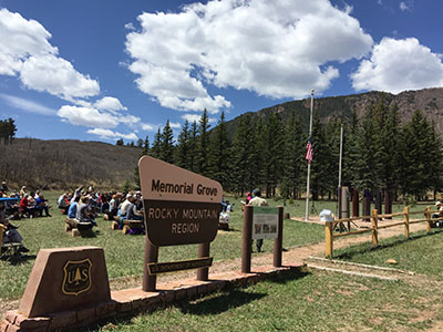 Rocky Mountain Region Memorial Grove ceremony